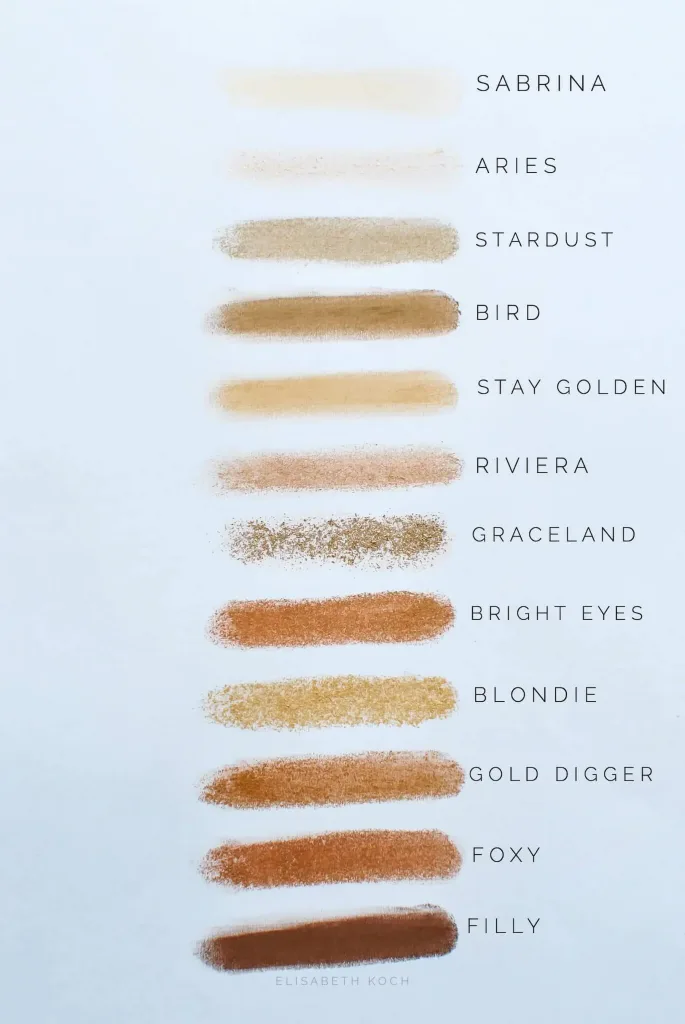 Seint gold eyeshadows
